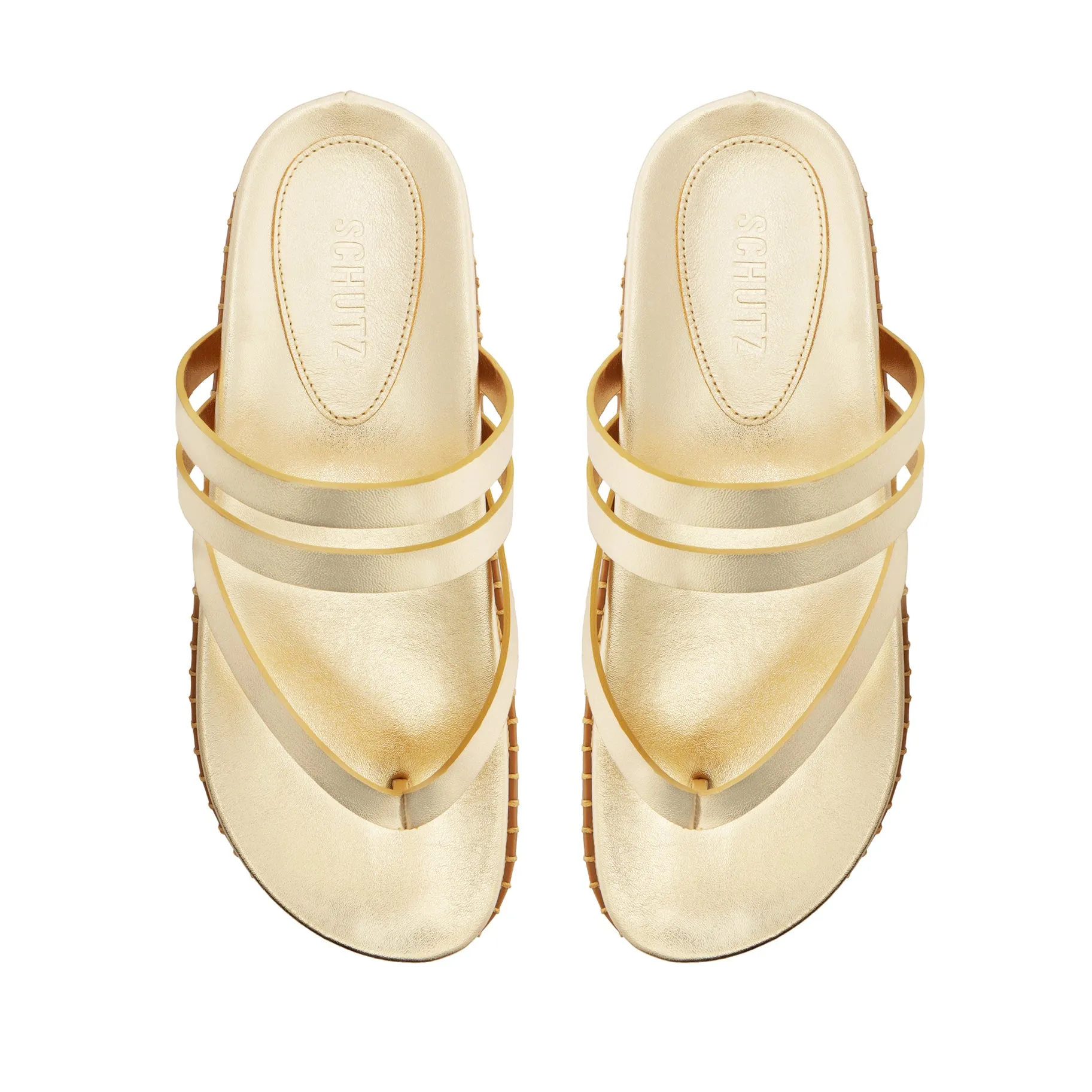 Rania Sporty Metallic Leather Sandal