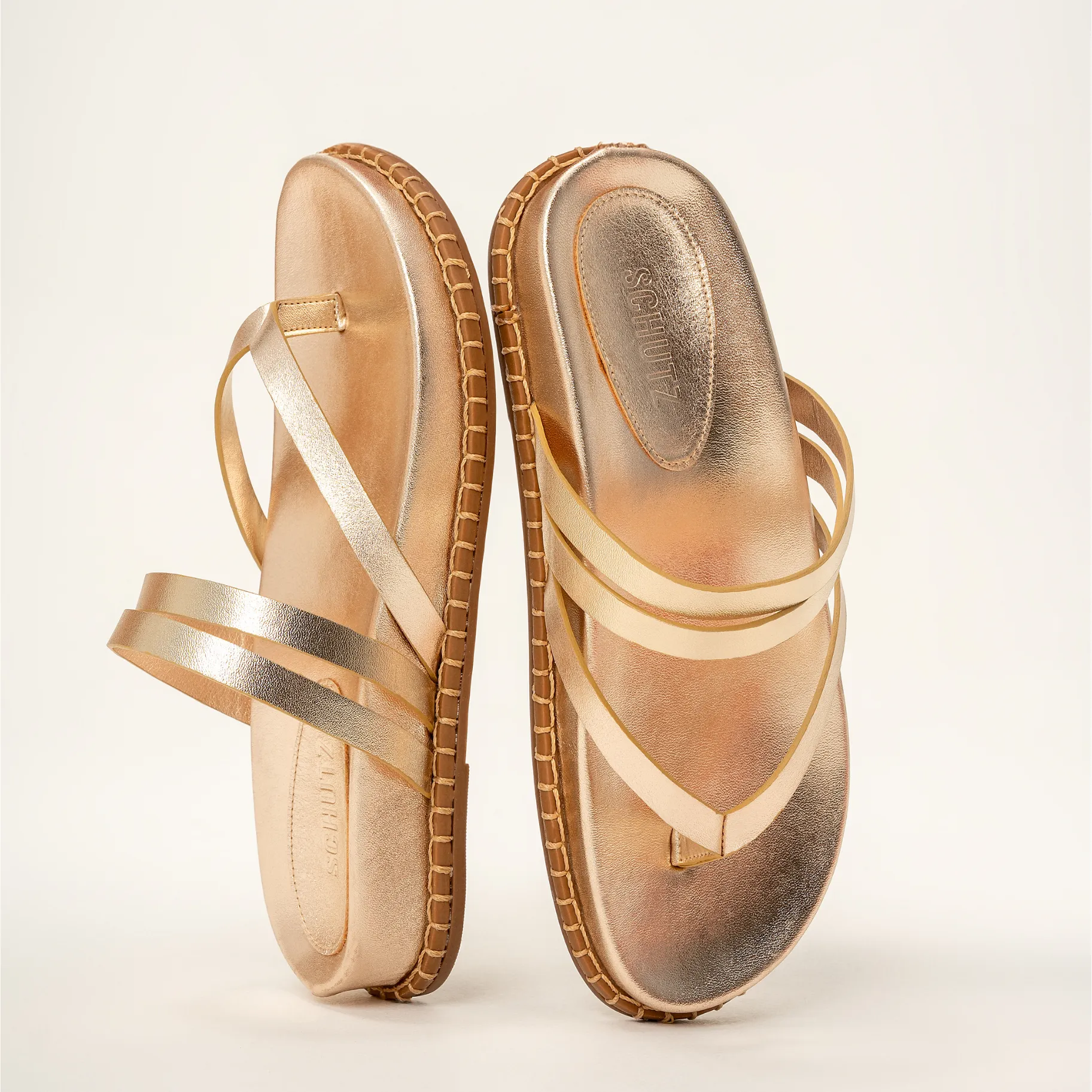 Rania Sporty Metallic Leather Sandal