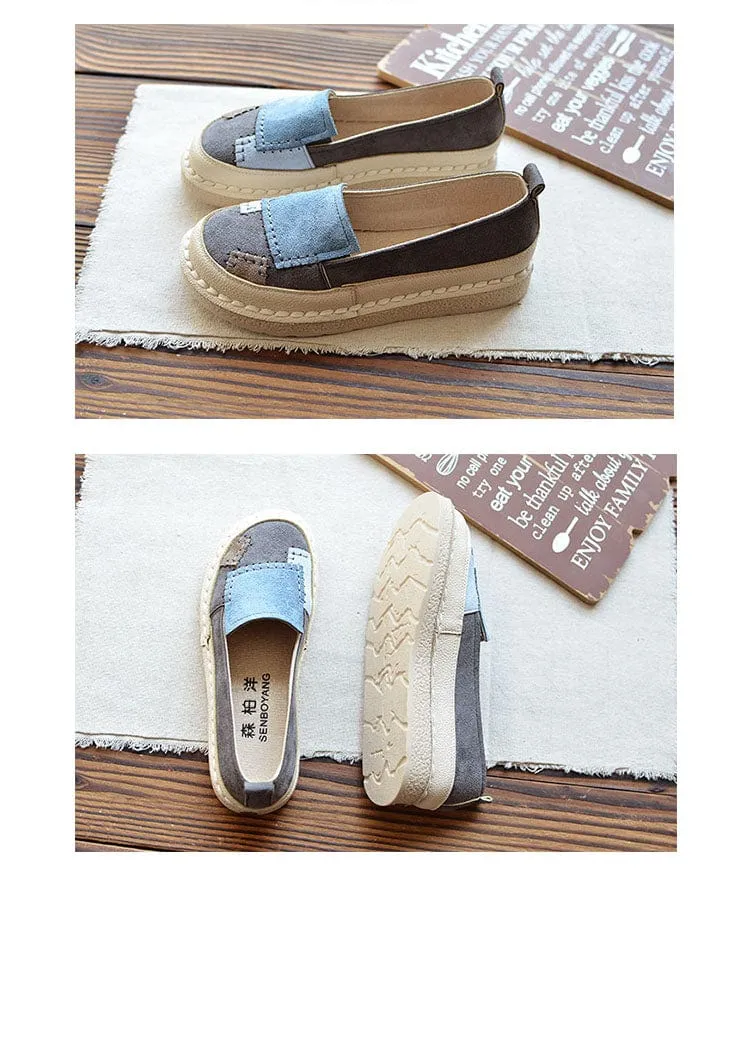 Retro Patchwork Loafers