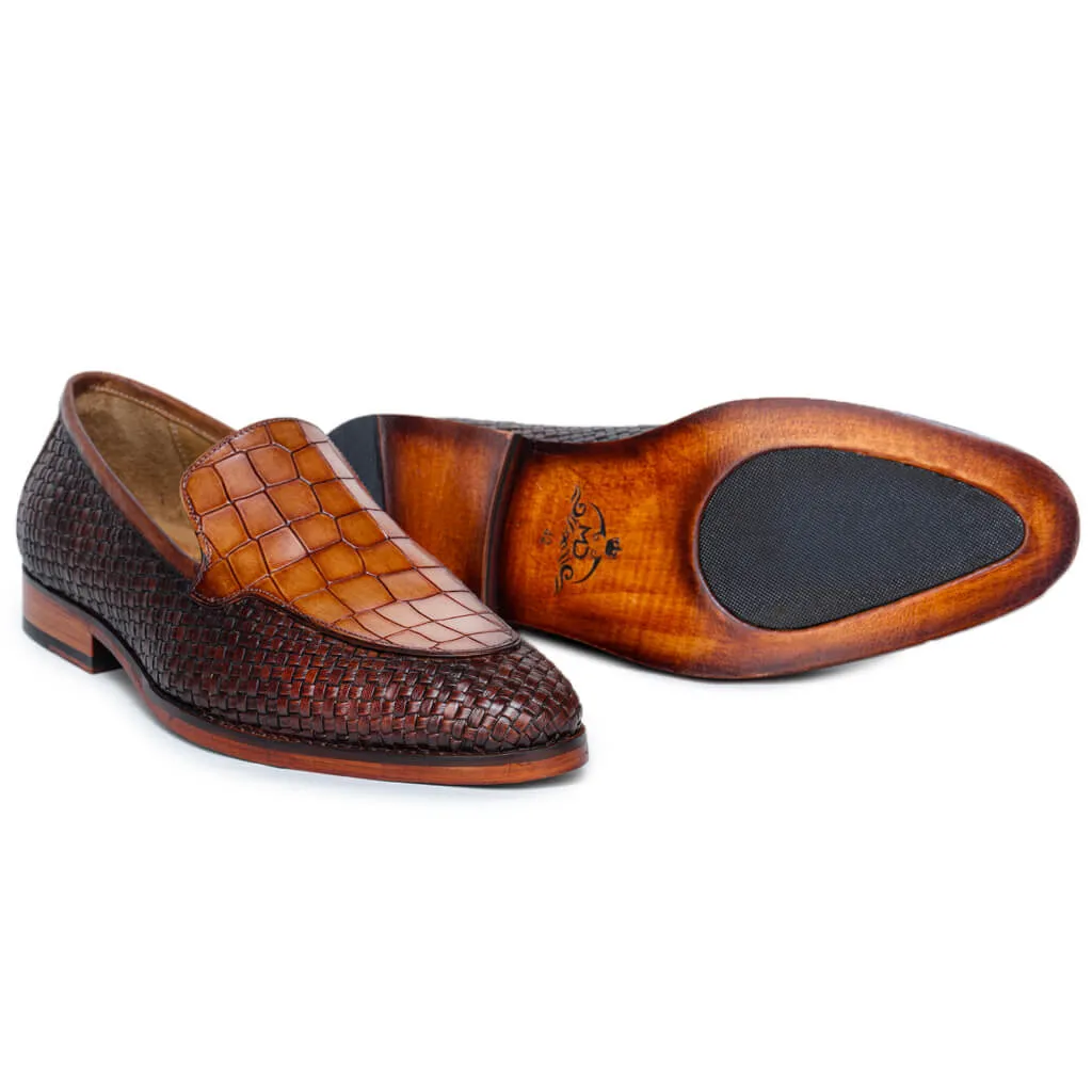 Romigi Textured Loafers