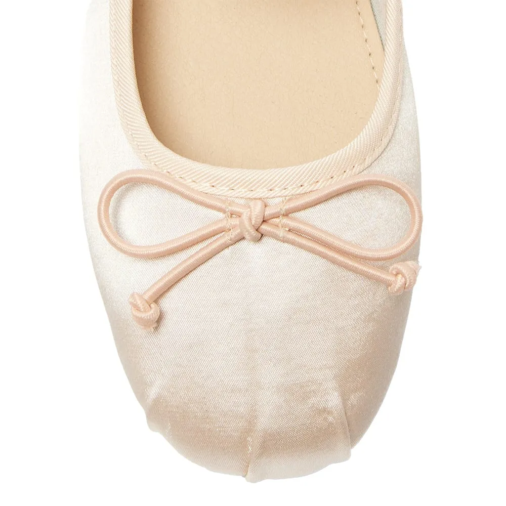 Rose Flat in Blush Satin