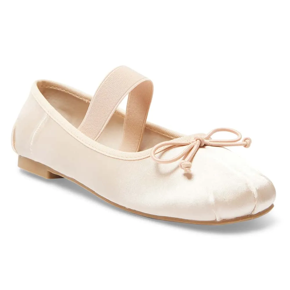 Rose Flat in Blush Satin