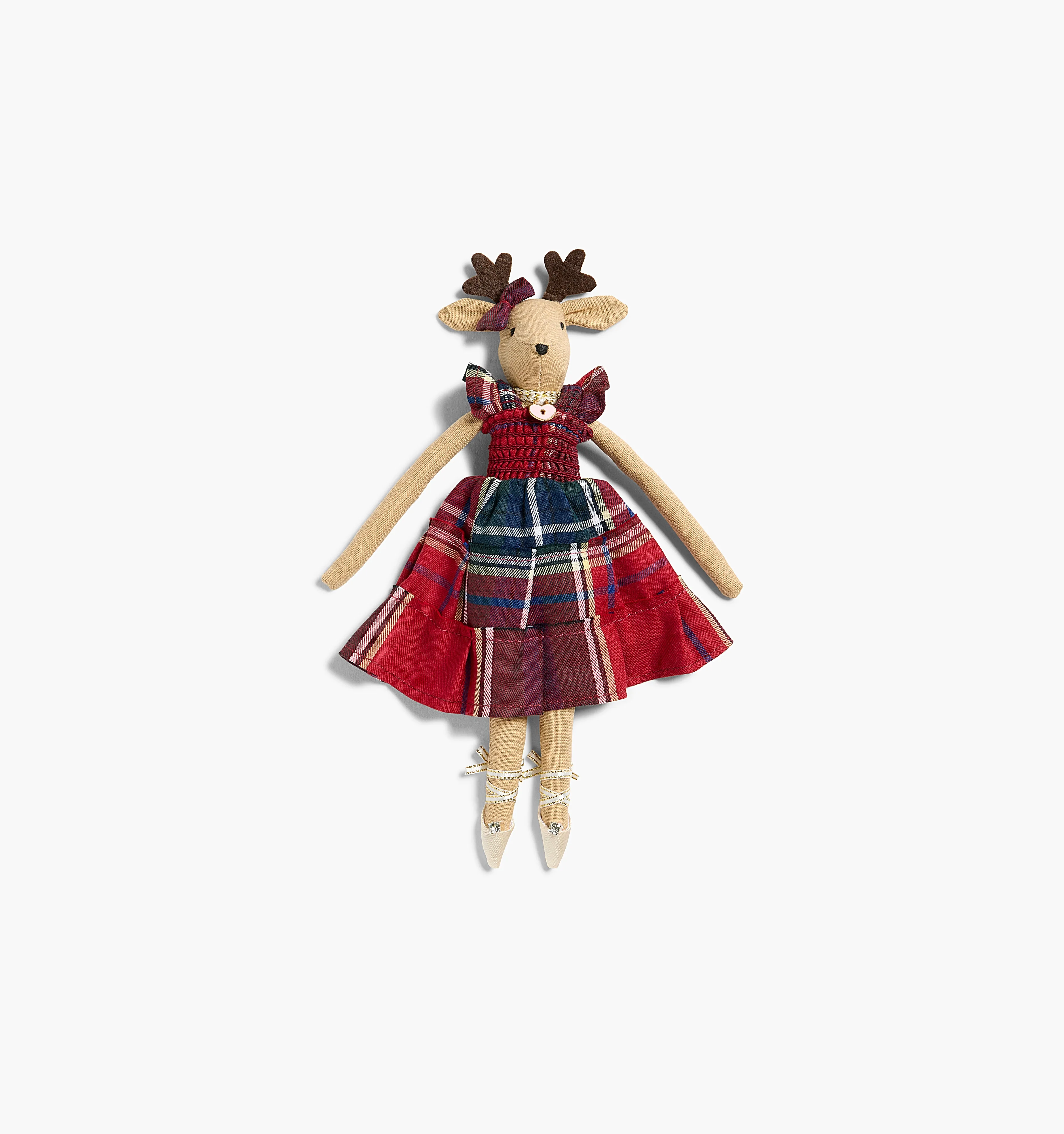 Ruby The Nap Dress Reindeer - Red Tartan