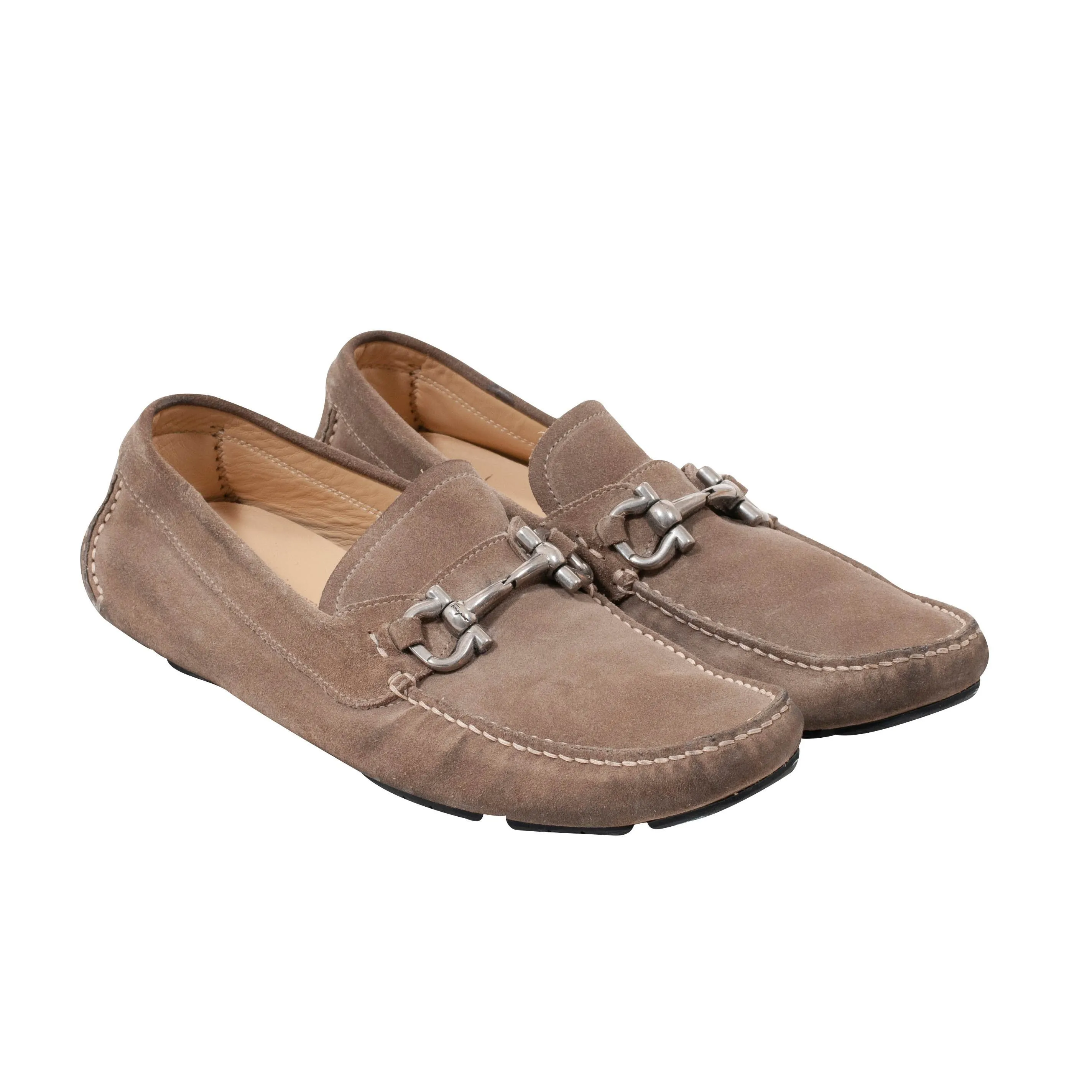 Suede Gancini Driver Moccasin