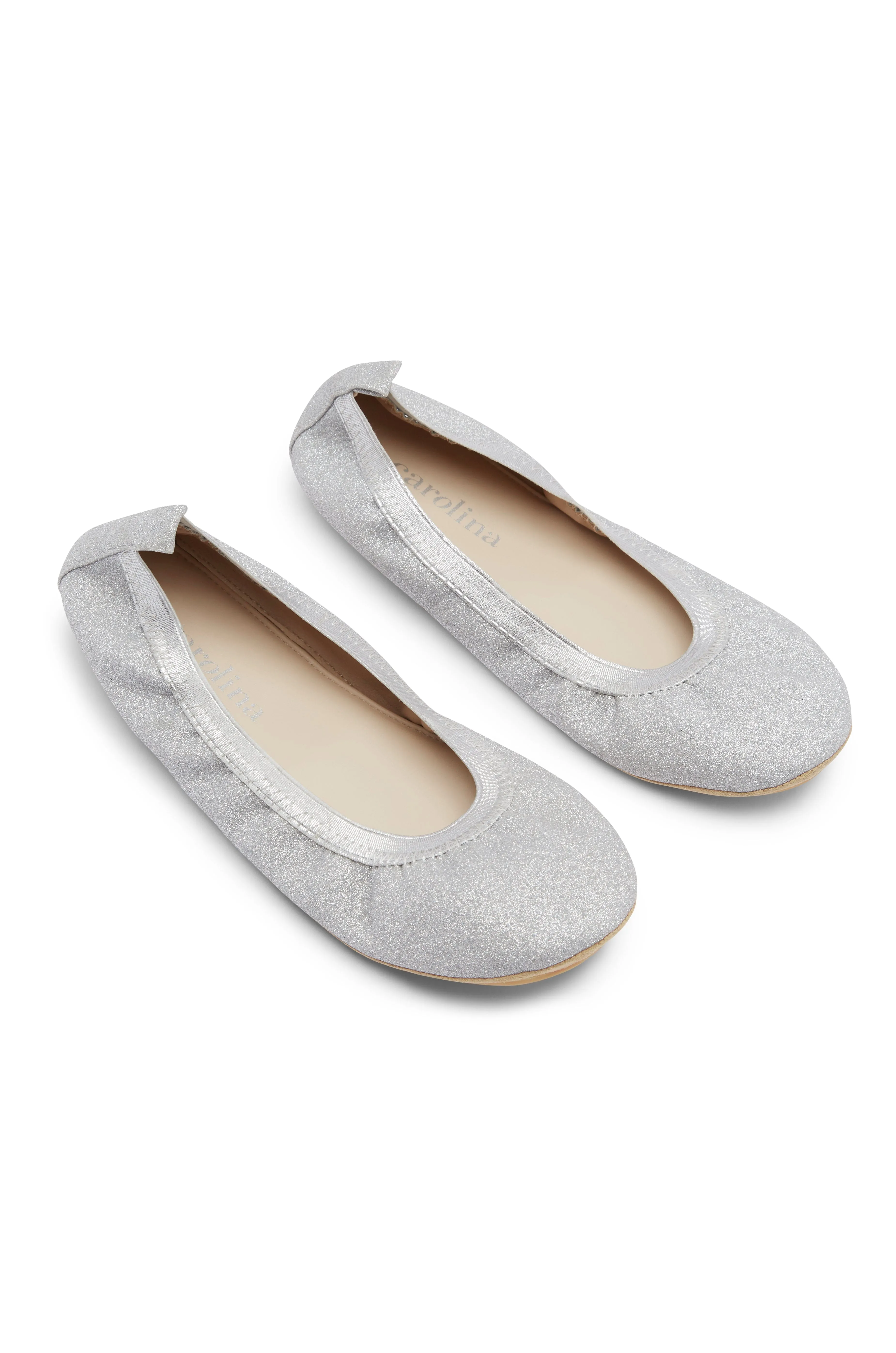 Talia Sparkle Ballet Flats Silver