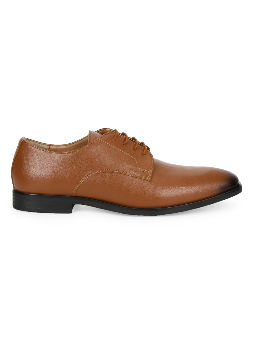 Tan PU Men's Low Heel Lace Up Shoes (TC-SM-5003-TANPU)