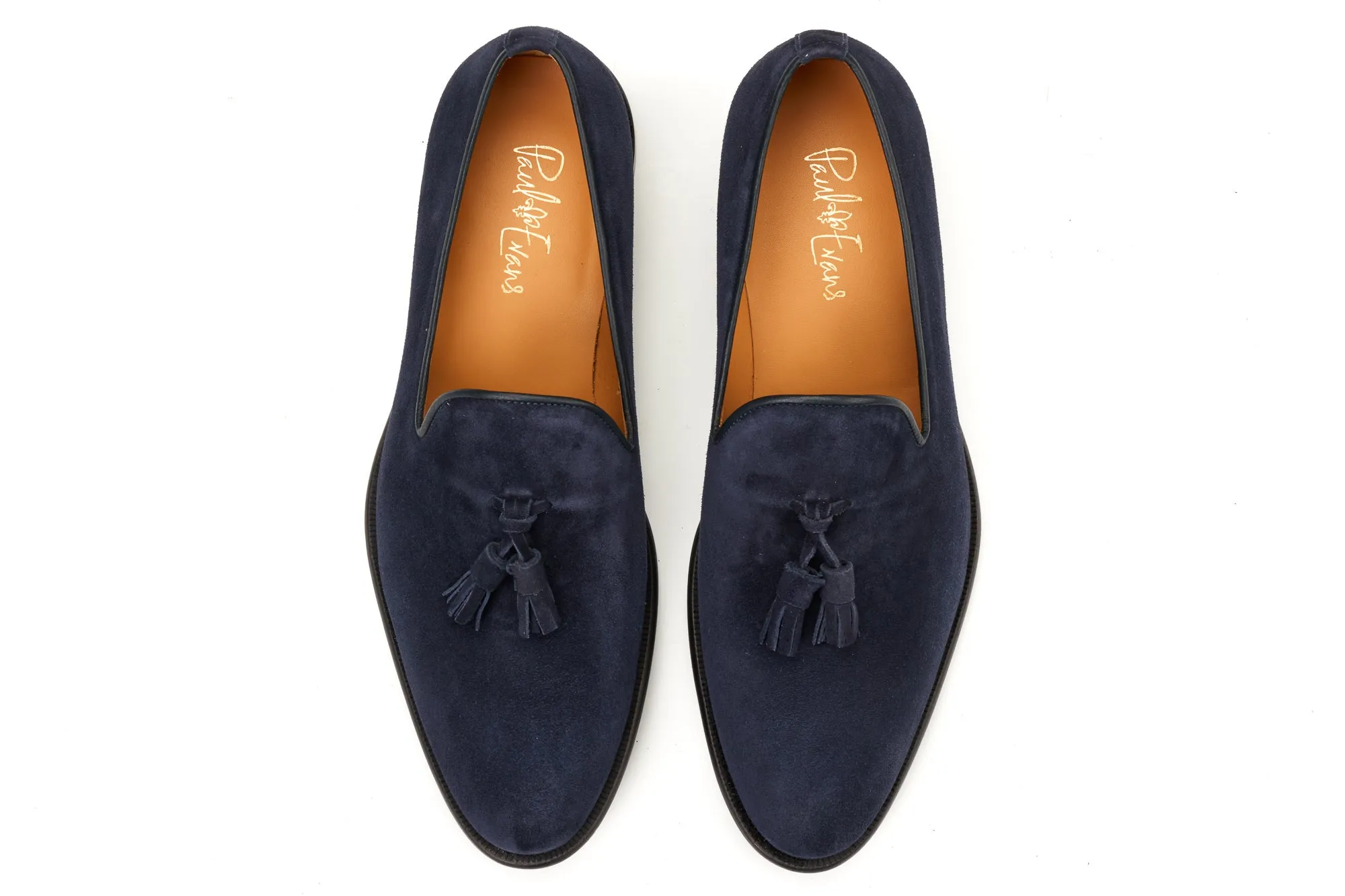 The Chaplin Tassel Loafer - Midnight Blue Suede