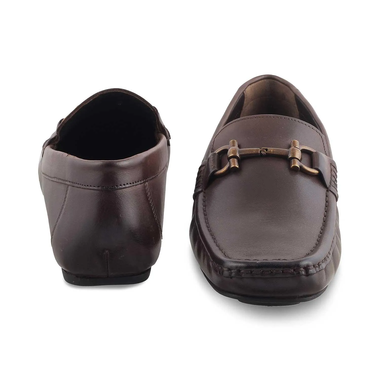 The Milane Brown Men's Leather Loafers Tresmode