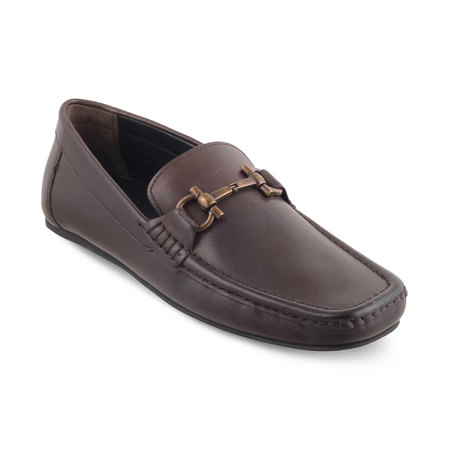 The Milane Brown Men's Leather Loafers Tresmode