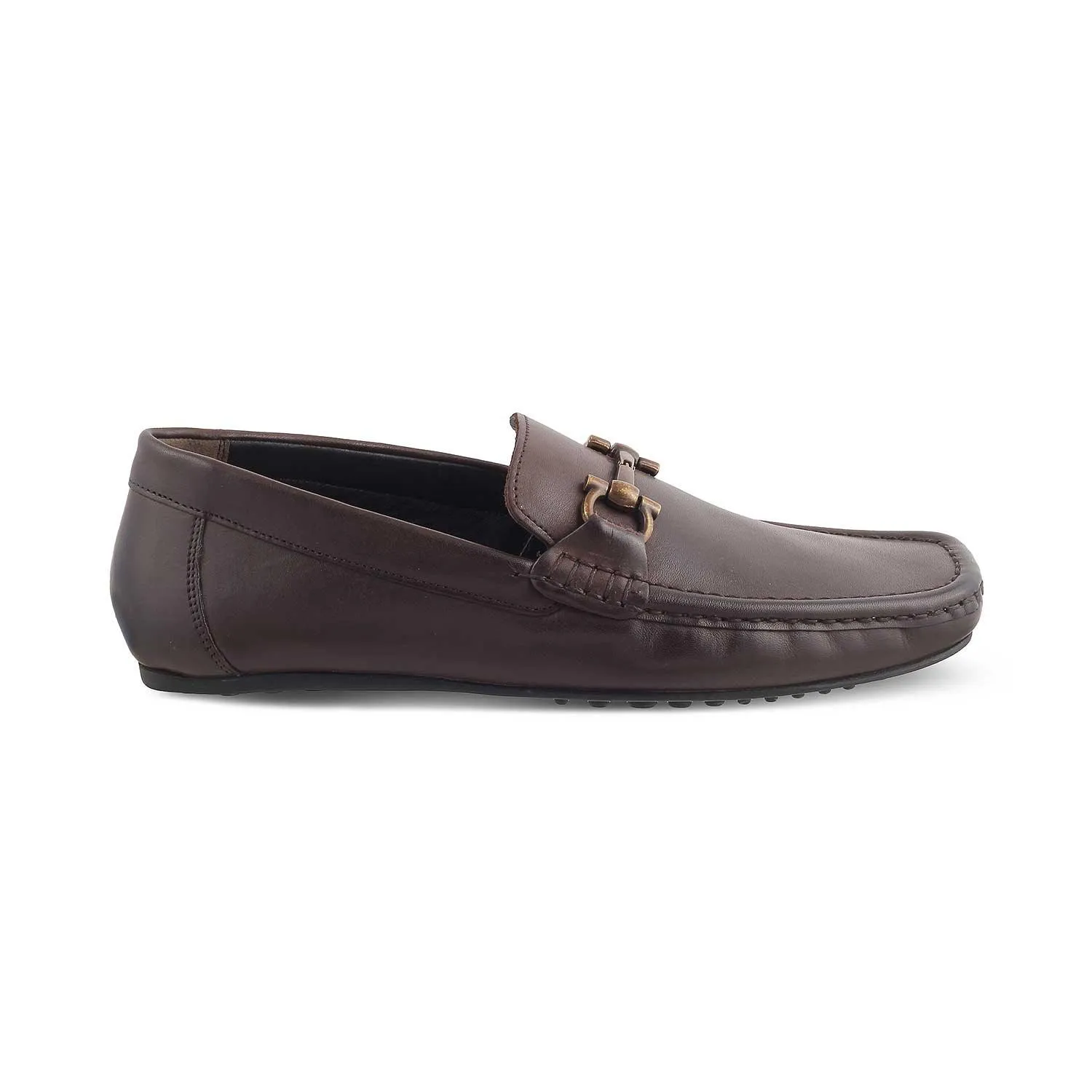 The Milane Brown Men's Leather Loafers Tresmode