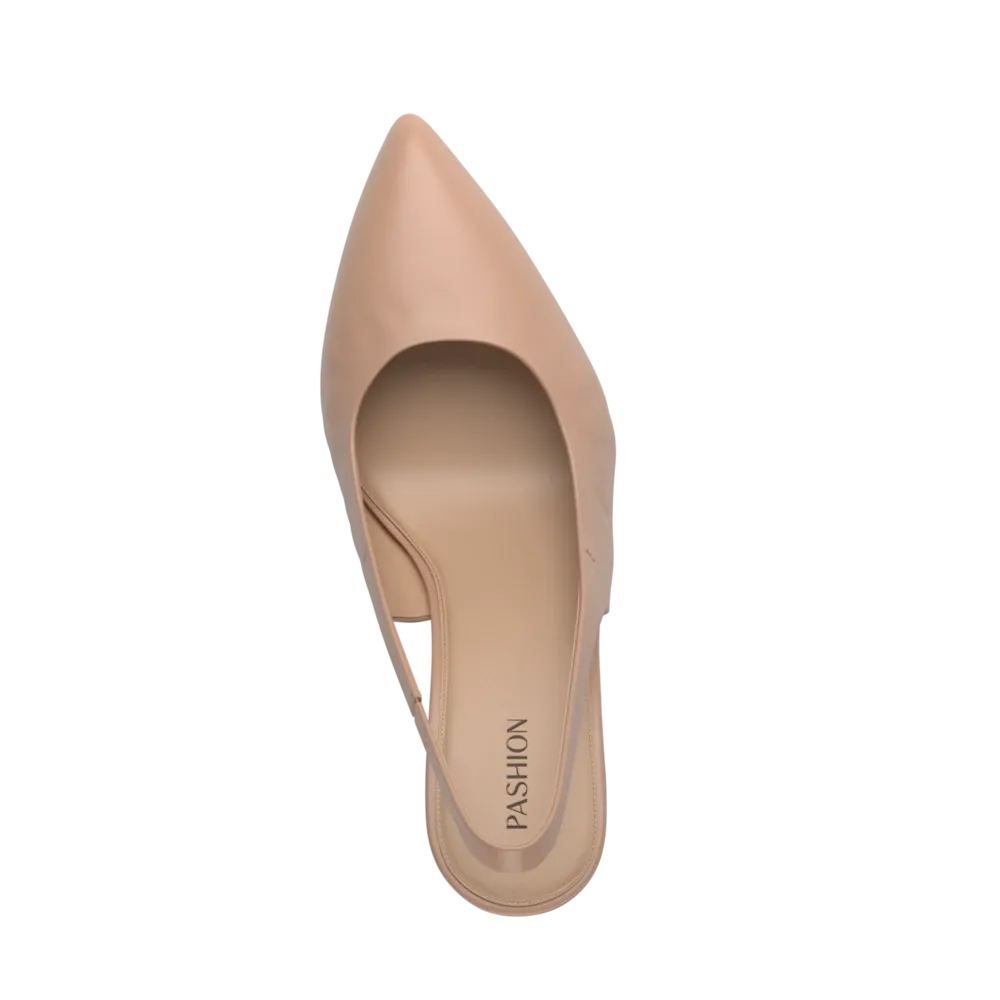 The Slingback - Latte Leather 3 Stiletto