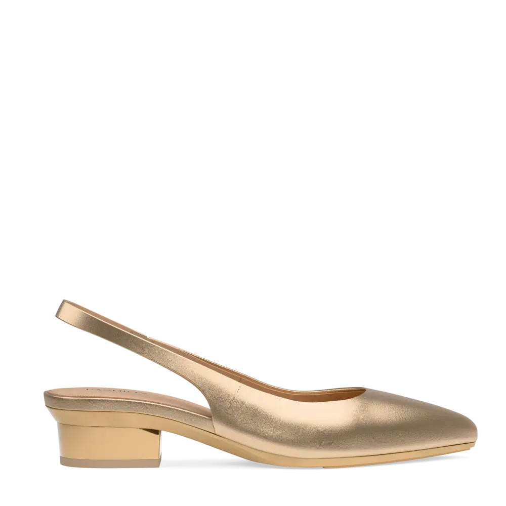 The Slingback - Matte Gold Flat