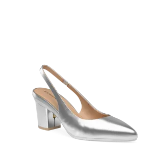 The Slingback - Matte Silver 3 Block