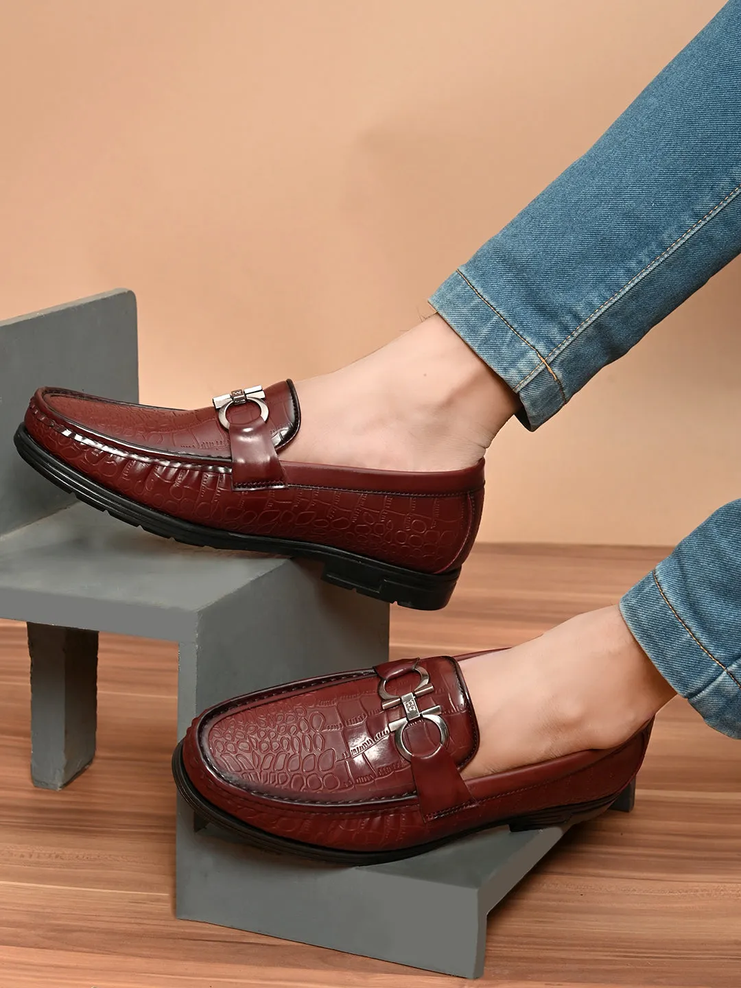 Topman Cherry Buckle Loafers