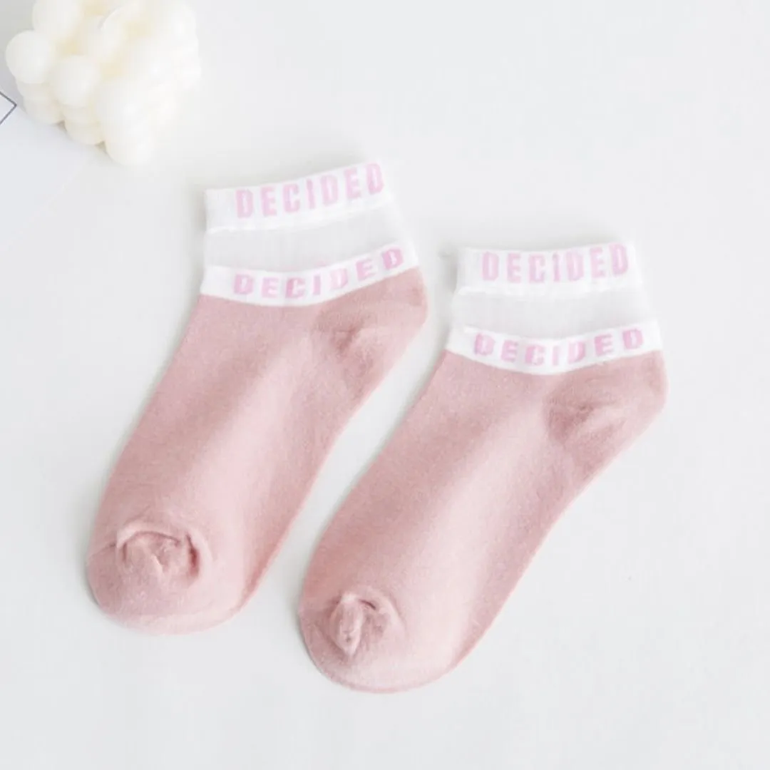 Transparent Band Socks Breathable - "Decided"