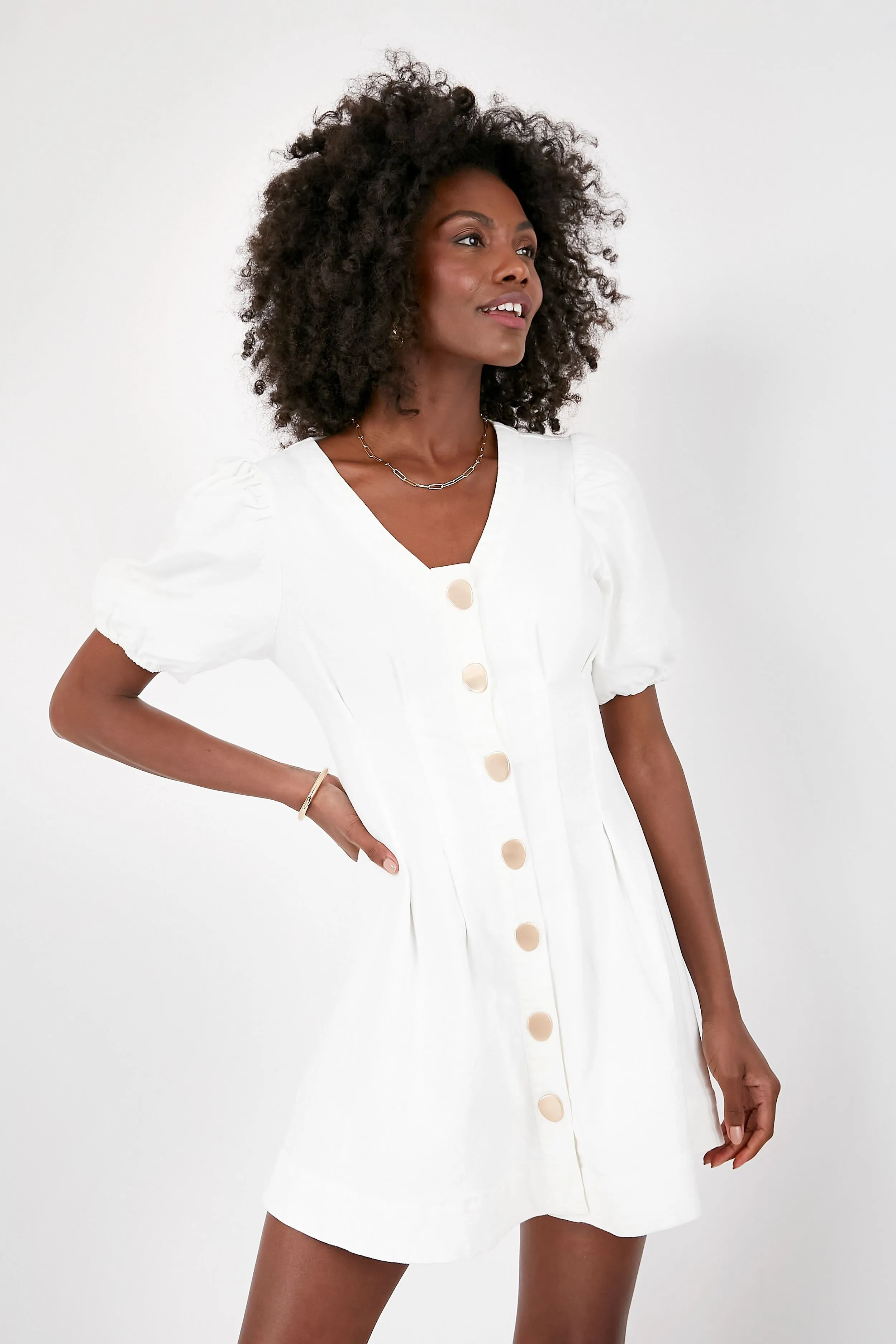 White Denim Emelia Mini Dress