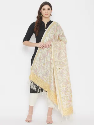 Women Multicolour Digtal Printed Silk Blend Dupatta